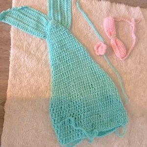 Baby mermaid nitted outfit